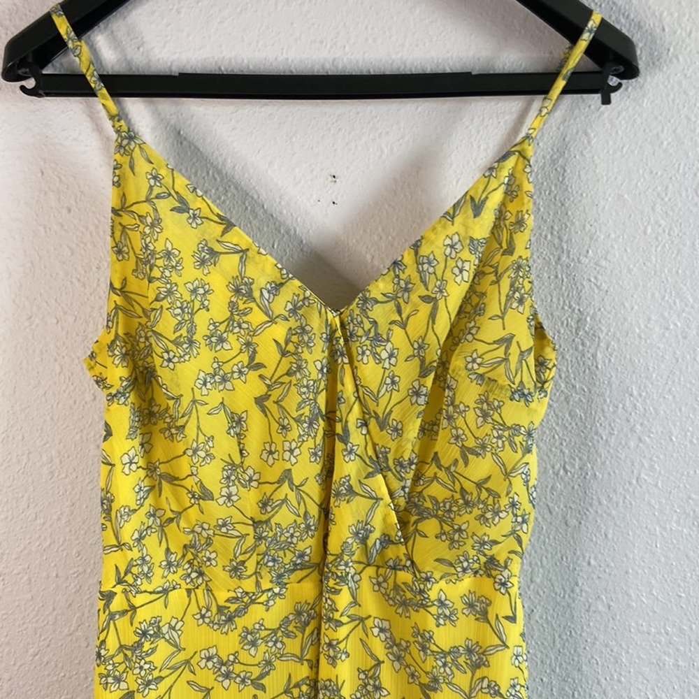 Banana Republic Yellow Floral Maxi Dress - Size 8 - Picture 6 of 10